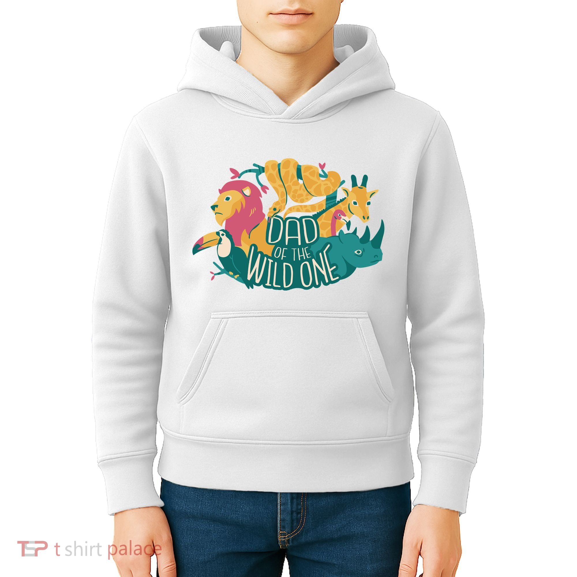 Dad Of The Wild One Birthday Kids Hoodie