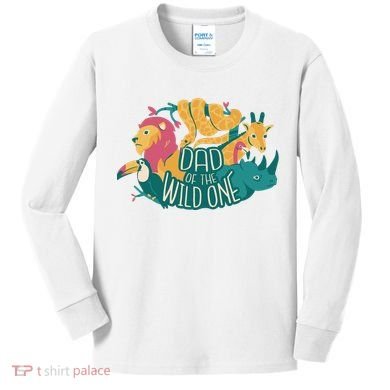 Dad Of The Wild One Birthday Kids Long Sleeve Shirt
