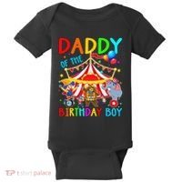 Daddy Of The Birthday Carnival Circus Themed Family Bday Baby Bodysuit thumb 0
