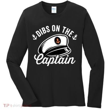 Dibs on The Captain Funny Captain Wife Women's Long Sleeve Shirt