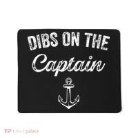 Dibs On The Captain Funny Captain Wife Quote Mousepad thumb 0