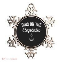 Dibs On The Captain Funny Captain Wife Quote Ornament thumb 0
