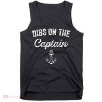 Dibs On The Captain Funny Captain Wife Quote Tank Top thumb 0
