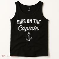 Dibs On The Captain Funny Captain Wife Quote Tank Top thumb 2