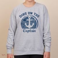 Dibs On The Captain Funny Boating Captain Wife Women's Sweatshirt thumb 0