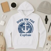 Dibs On The Captain Funny Boating Captain Wife Hoodie thumb 3