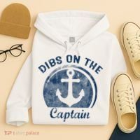 Dibs On The Captain Funny Boating Captain Wife Hoodie thumb 4