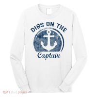 Dibs On The Captain Funny Boating Captain Wife Long Sleeve Shirt thumb 0