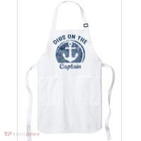 Dibs On The Captain Funny Boating Captain Wife Apron thumb 0