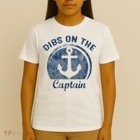 Dibs On The Captain Funny Boating Captain Wife T-Shirt thumb 4