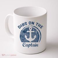 Dibs On The Captain Funny Boating Captain Wife Coffee Mug thumb 0