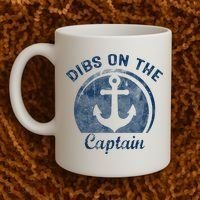 Dibs On The Captain Funny Boating Captain Wife Coffee Mug thumb 2