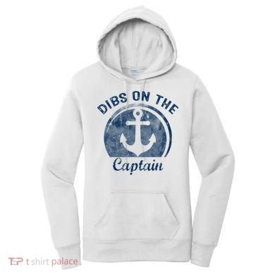Dibs On The Captain Funny Boating Captain Wife Women's Hoodie