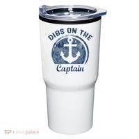 Dibs On The Captain Funny Boating Captain Wife Tumbler thumb 0