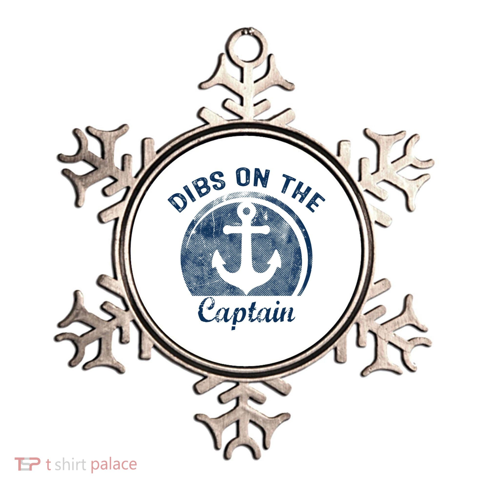 Dibs On The Captain Funny Boating Captain Wife Ornament