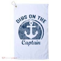 Dibs On The Captain Funny Boating Captain Wife Golf Towel thumb 0
