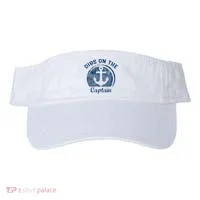 Dibs On The Captain Funny Boating Captain Wife Visor thumb 0