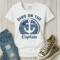 Dibs On The Captain Funny Boating Captain Wife Women's T-Shirt thumb 3