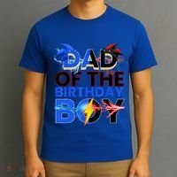Dad Of The Birthday Boy Hedgehog Family Party Decorations T-Shirt thumb 3