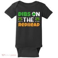 Dibs On The Redhead Ireland Irish Proud St Patrick Day Baby Bodysuit thumb 0