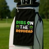 Dibs On The Redhead Ireland Irish Proud St Patrick Day Golf Towel thumb 2