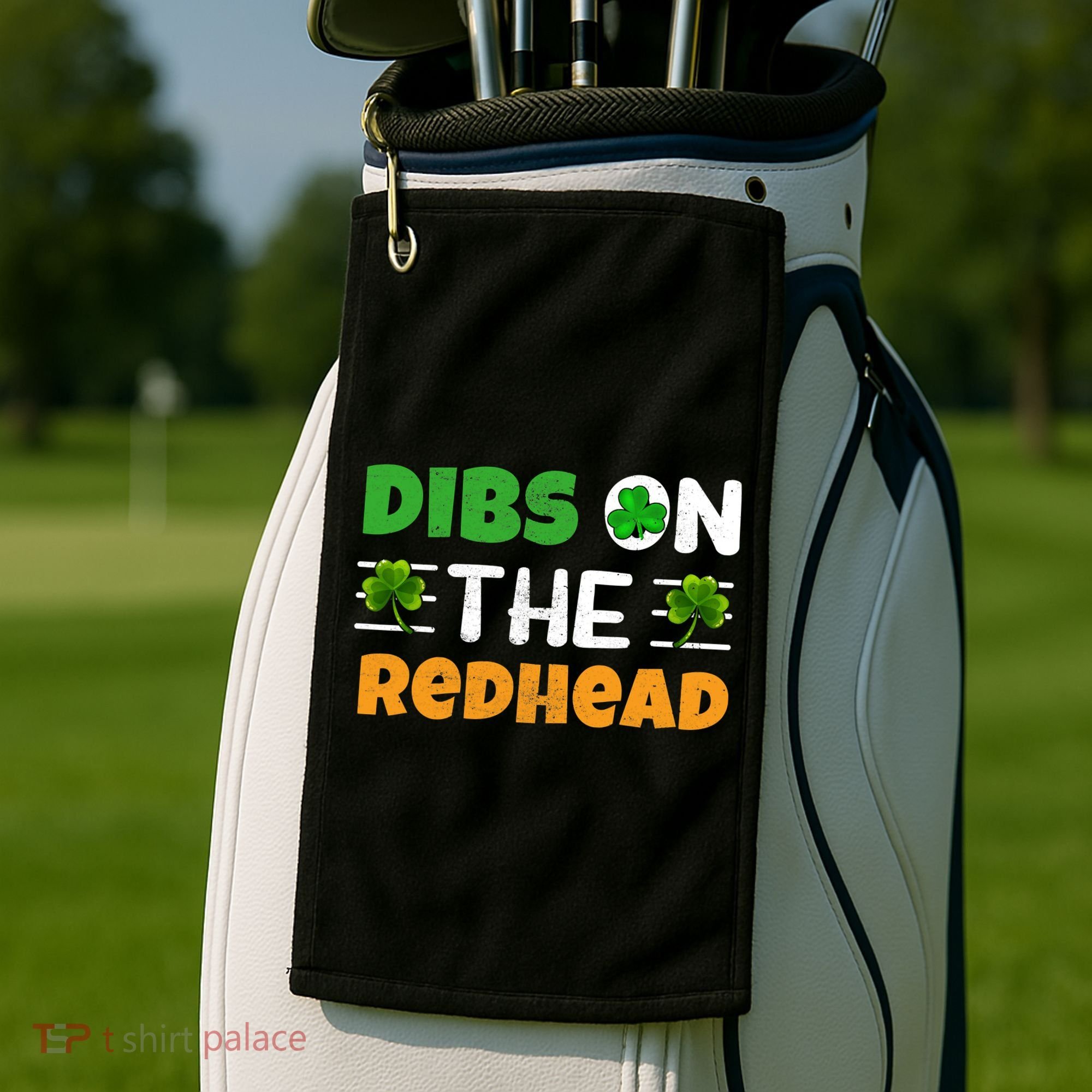 Dibs On The Redhead Ireland Irish Proud St Patrick Day Golf Towel
