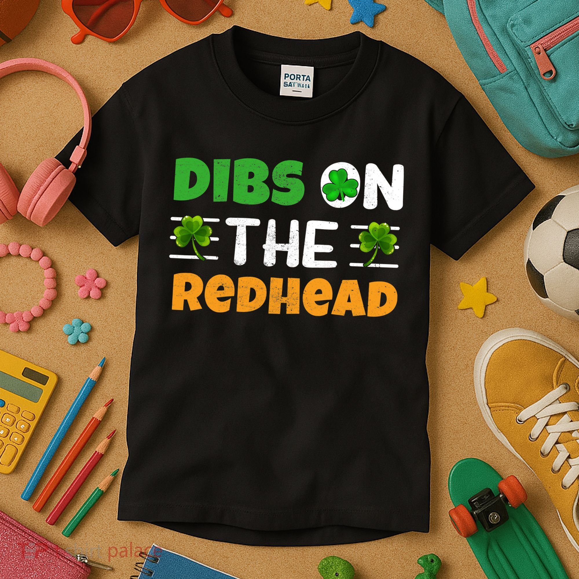 Dibs On The Redhead Ireland Irish Proud St Patrick Day Kids T-Shirt