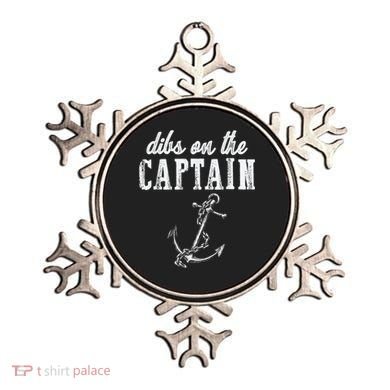 Dibs On The Captain Funny Captain Wife Retro Vintage Design Ornament