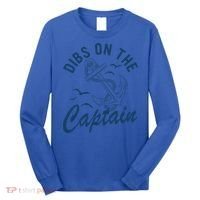 Dibs On The Captain Funny Boating Captain Gift Long Sleeve Shirt thumb 0