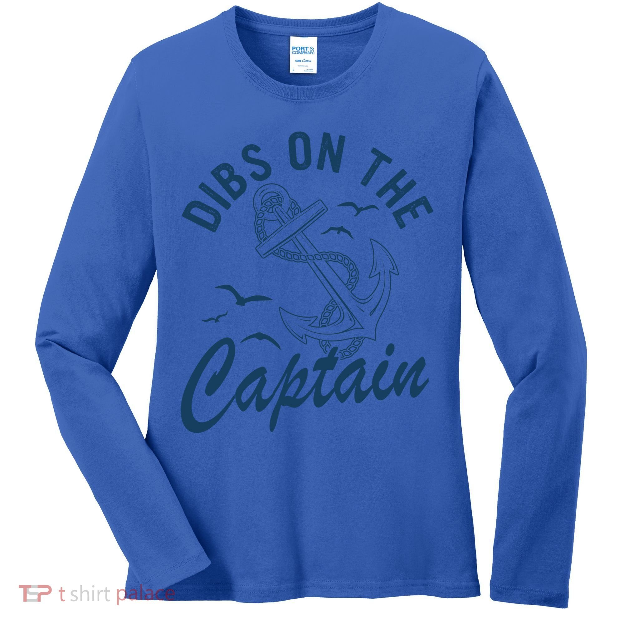 Dibs On The Captain Funny Boating Captain Gift Women's Long Sleeve Shirt