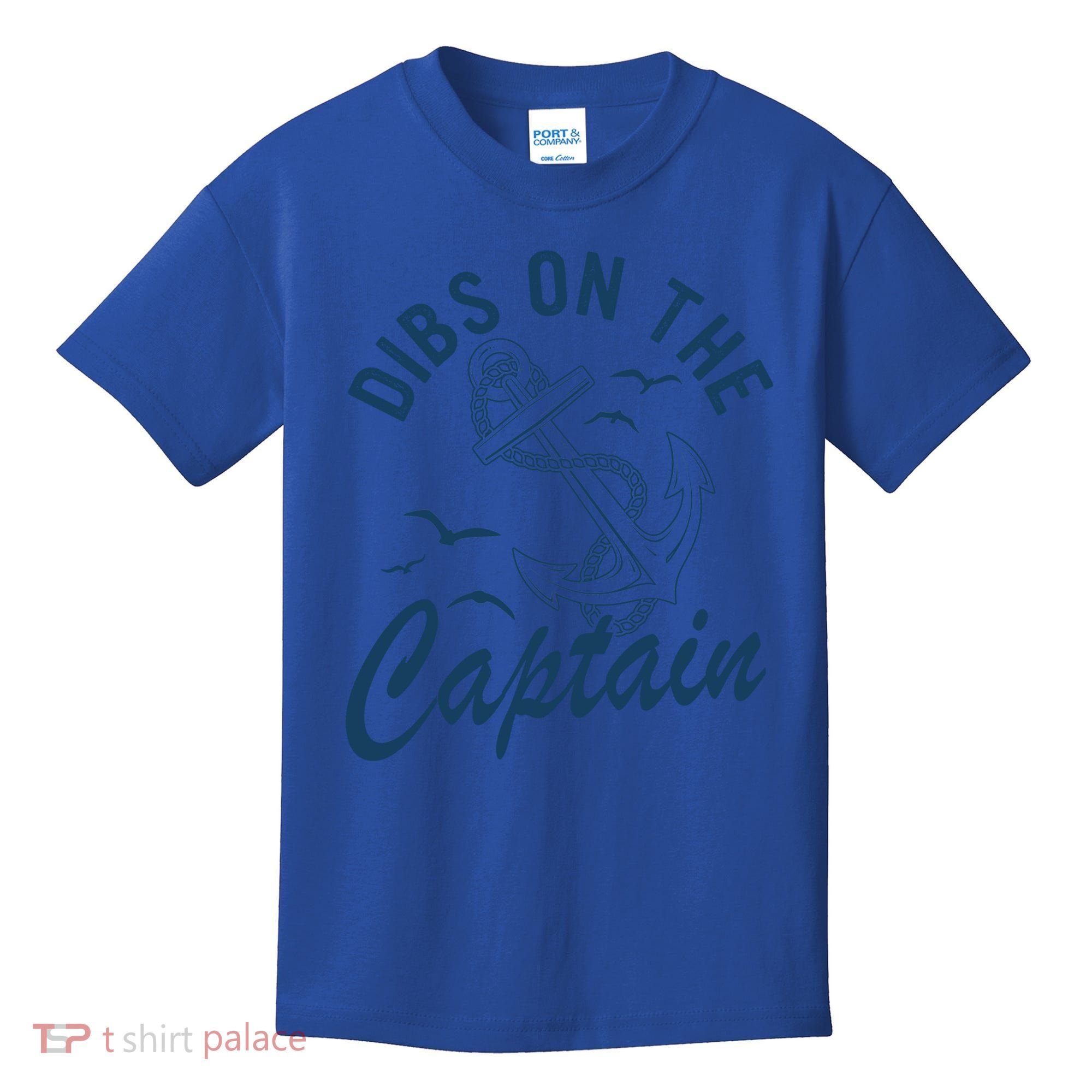 Dibs On The Captain Funny Boating Captain Gift Kids T-Shirt
