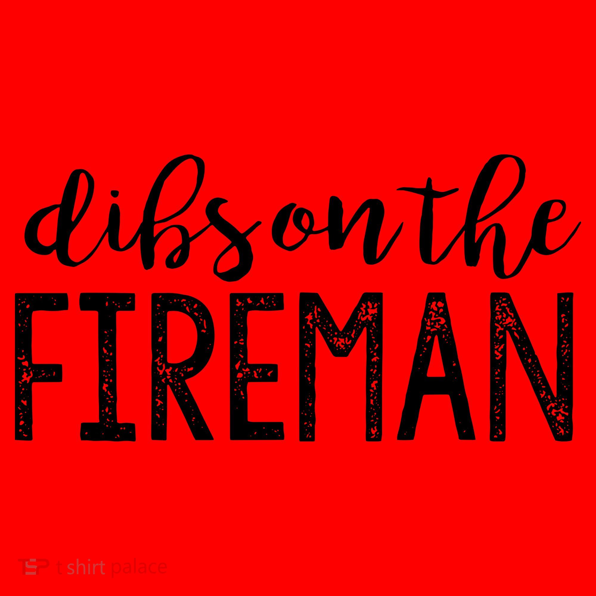 Dibs On The Fireman Funny Wife Girlfriend Firefighter Gift Santa Hat