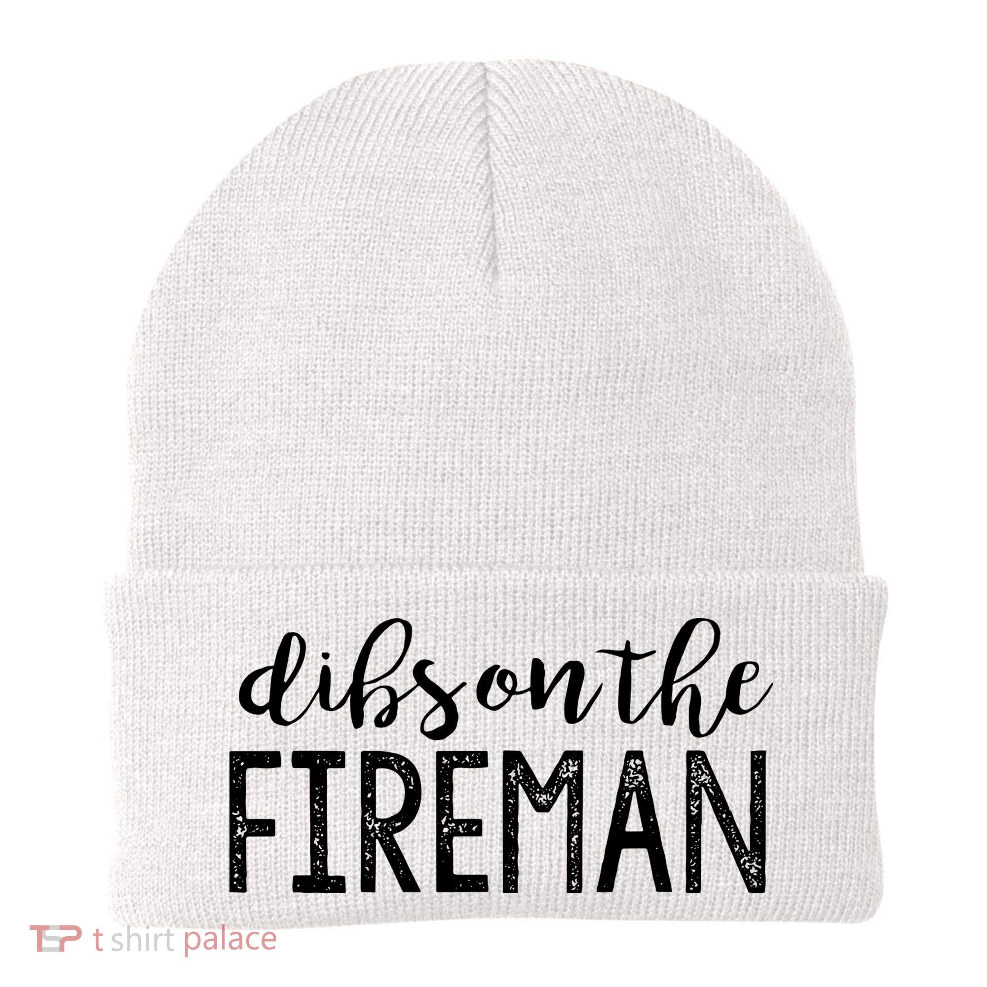 Dibs On The Fireman Funny Wife Girlfriend Firefighter Gift Beanie