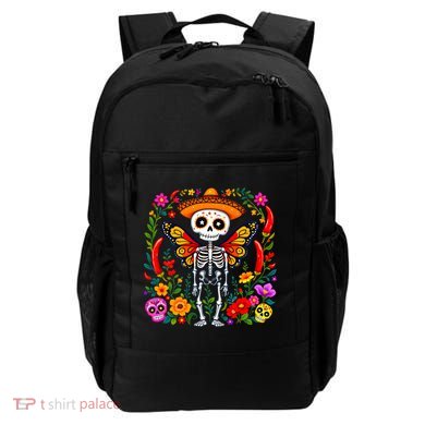Day Of The Dead Sugar Skull Skeleton Monarch Butterfly Backpack