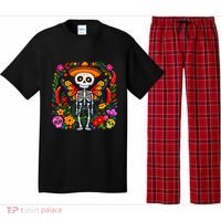 Day Of The Dead Sugar Skull Skeleton Monarch Butterfly Pajama Set thumb 0