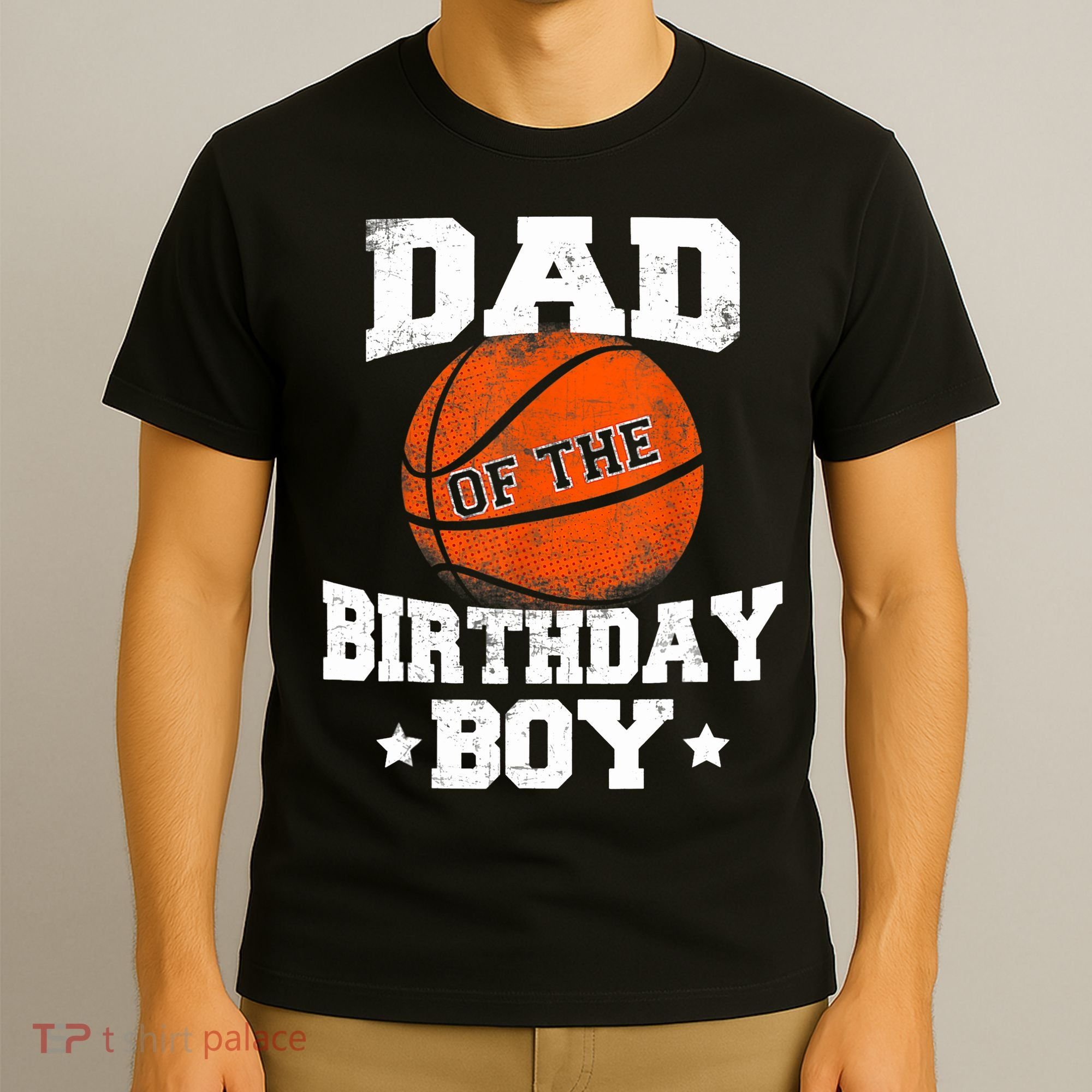 Dad Of The Birthday Boy Basketball Father Daddy Funny T-Shirt