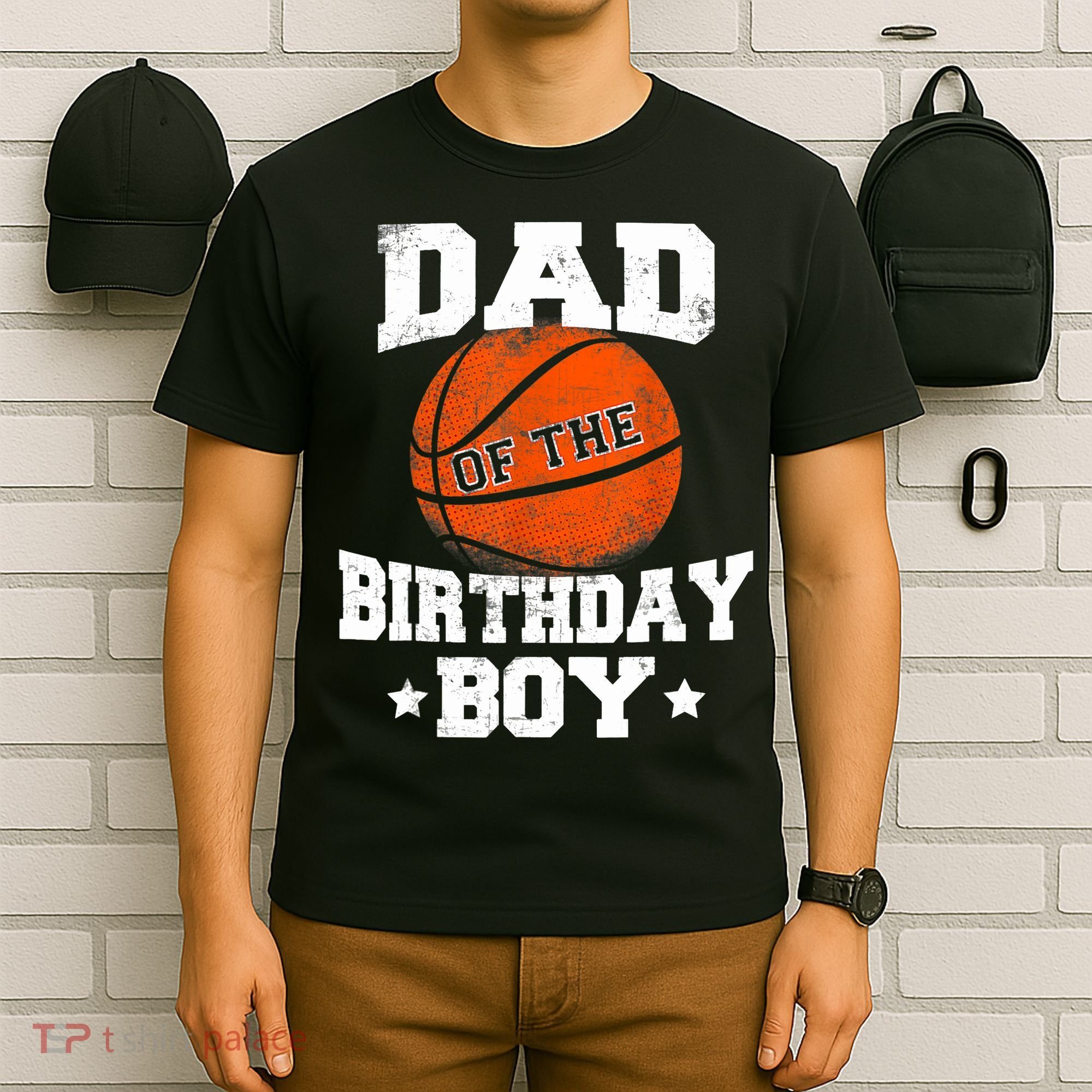 Dad Of The Birthday Boy Basketball Father Daddy Funny T-Shirt
