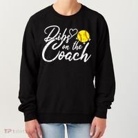 Dibs On The Coach Funny Coach's Wife Softball Gift Women's Sweatshirt thumb 0
