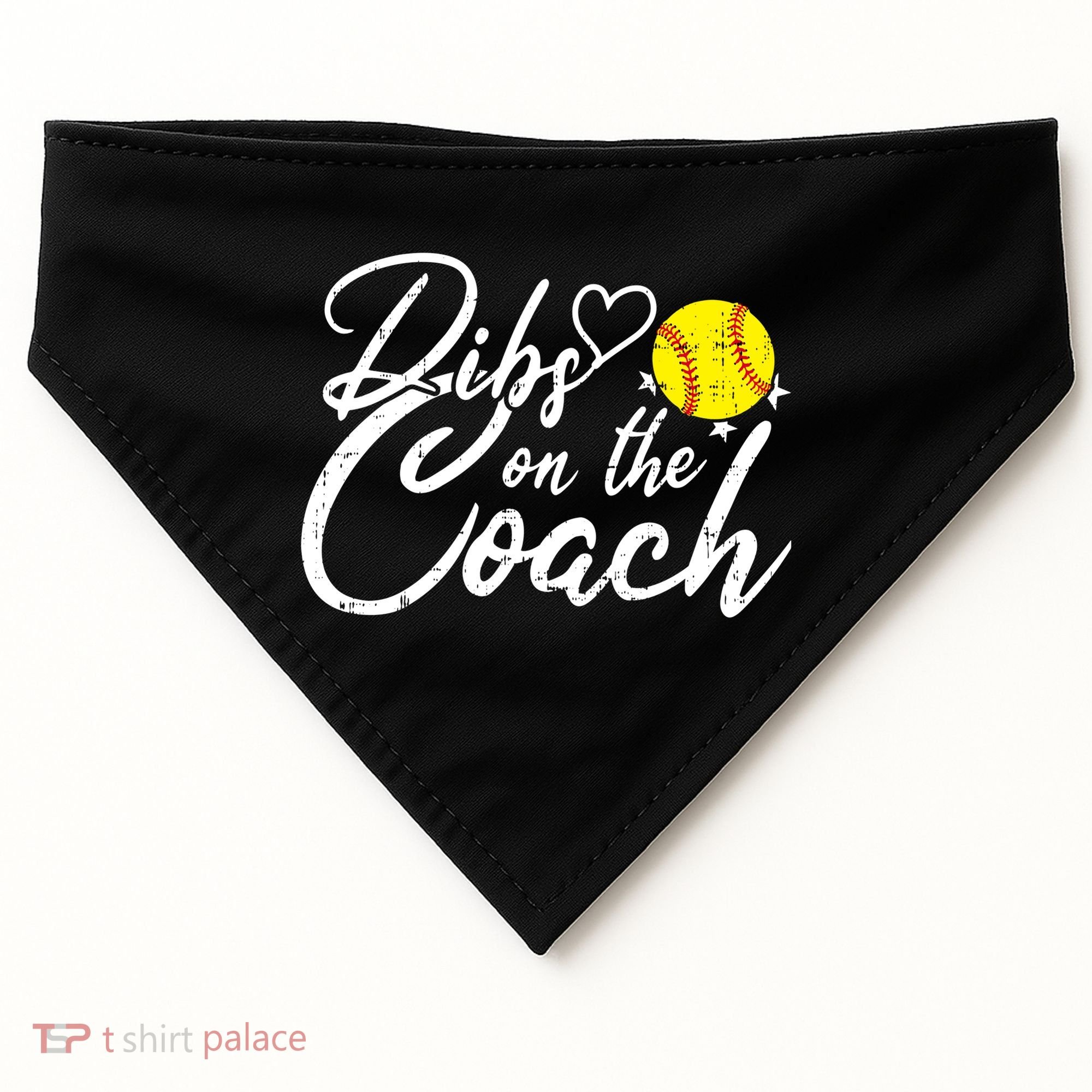 Dibs On The Coach Funny Coach's Wife Softball Gift USA-Made Doggie Bandana