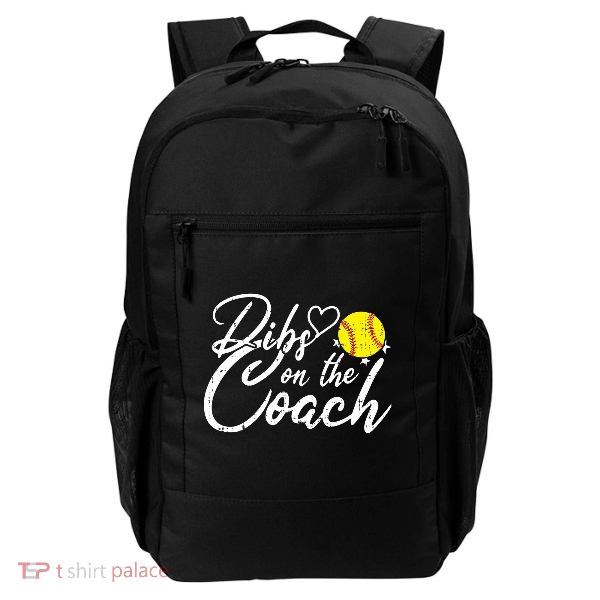 Dibs On The Coach Funny Coach's Wife Softball Gift Backpack