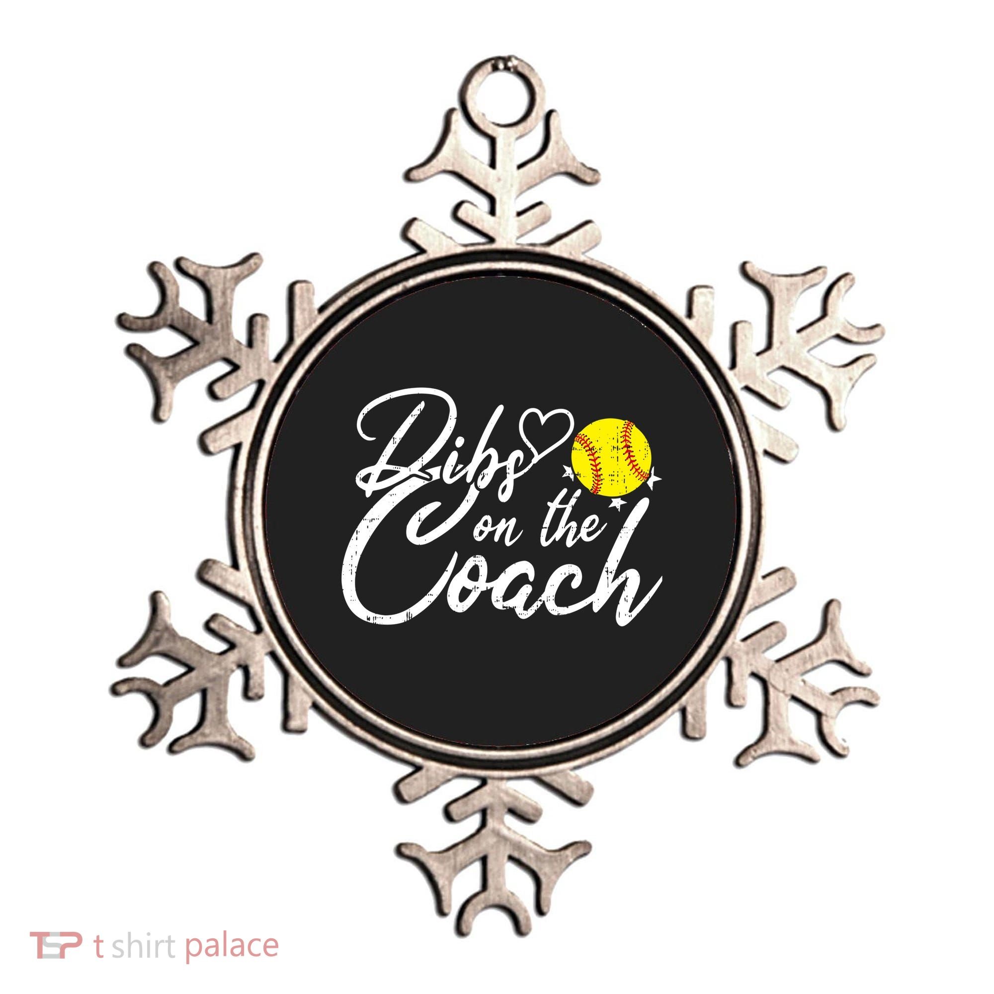 Dibs On The Coach Funny Coach's Wife Softball Gift Ornament