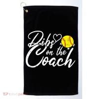 Dibs On The Coach Funny Coach's Wife Softball Gift Golf Towel thumb 0