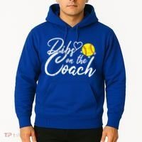 Dibs On The Coach Funny Coach's Wife Softball Gift Hoodie thumb 2