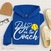Dibs On The Coach Funny Coach's Wife Softball Gift Hoodie thumb 4