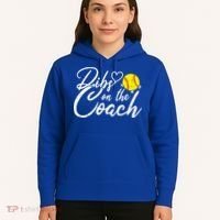 Dibs On The Coach Funny Coach's Wife Softball Gift Hoodie thumb 5