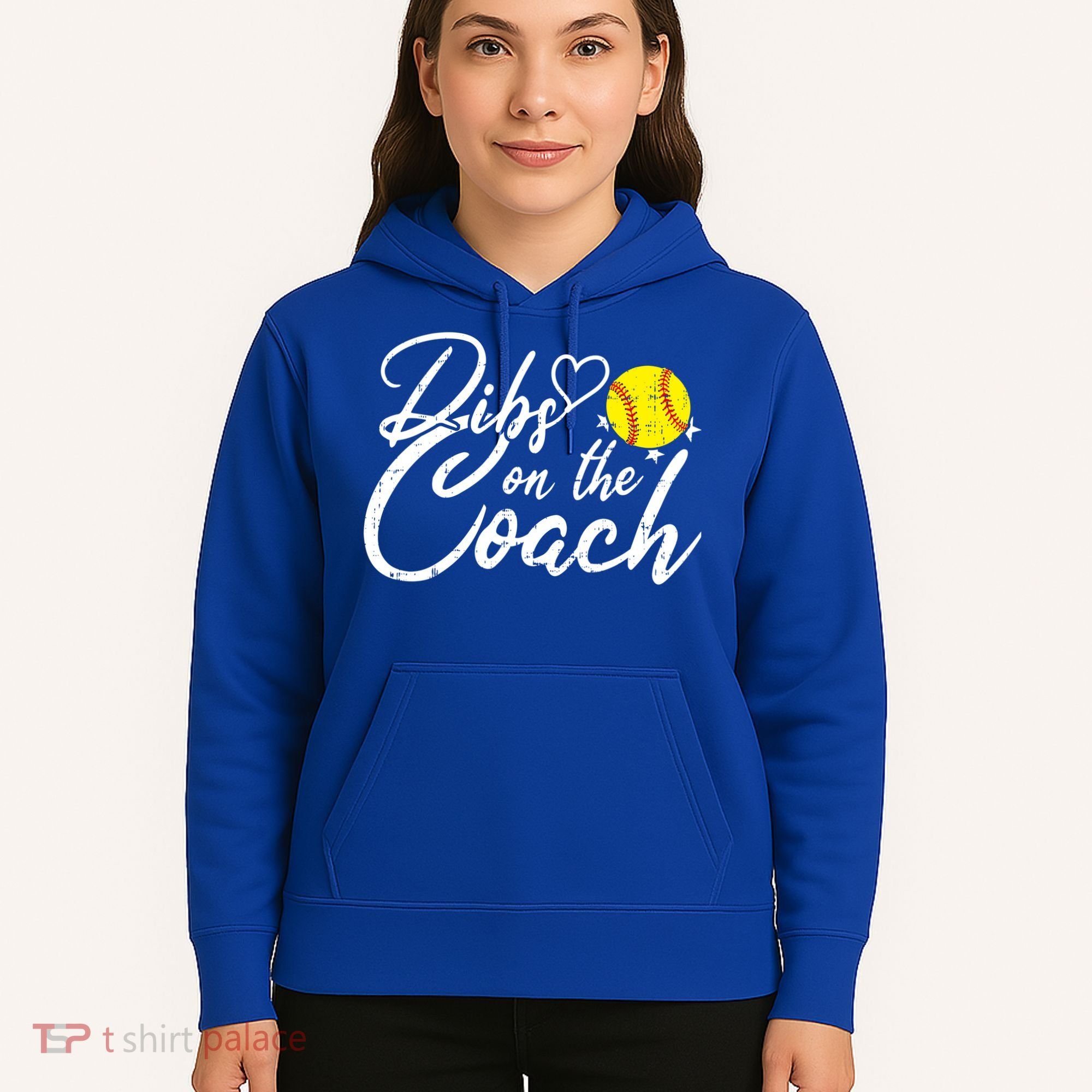 Dibs On The Coach Funny Coach's Wife Softball Gift Hoodie