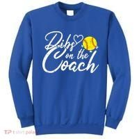 Dibs On The Coach Funny Coach's Wife Softball Gift Sweatshirt thumb 0