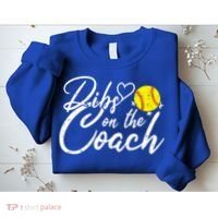 Dibs On The Coach Funny Coach's Wife Softball Gift Sweatshirt thumb 2