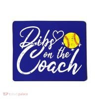 Dibs On The Coach Funny Coach's Wife Softball Gift Mousepad thumb 0