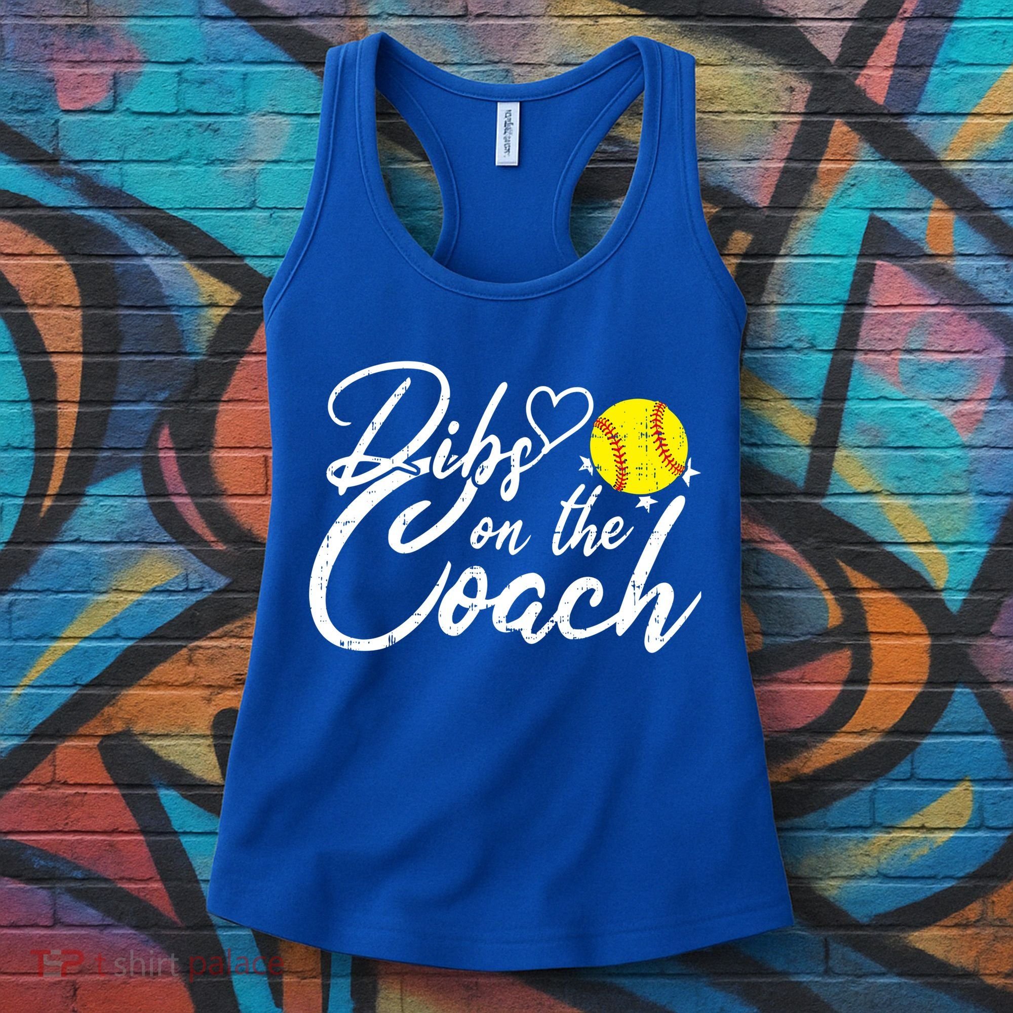 Dibs On The Coach Funny Coach's Wife Softball Gift Women's Tank Top